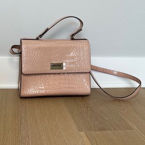 Barely Used - Kate Spade Doris Croc Embossed Leather Shoulder Bag